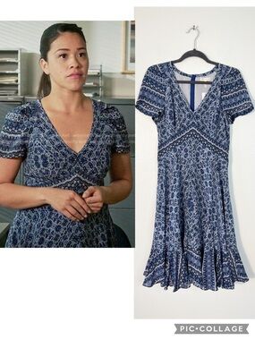 Rebecca Taylor Women's Short-Sleeve Marrakech Paisley Silk Dress Size 4 Chic NEW